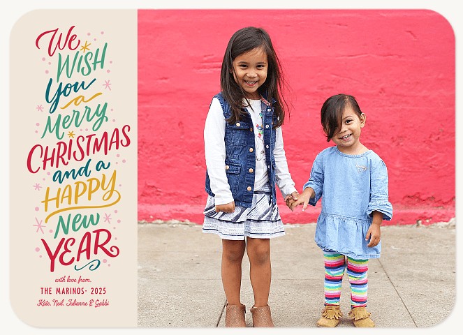 Vibrant Greetings Personalized Holiday Cards