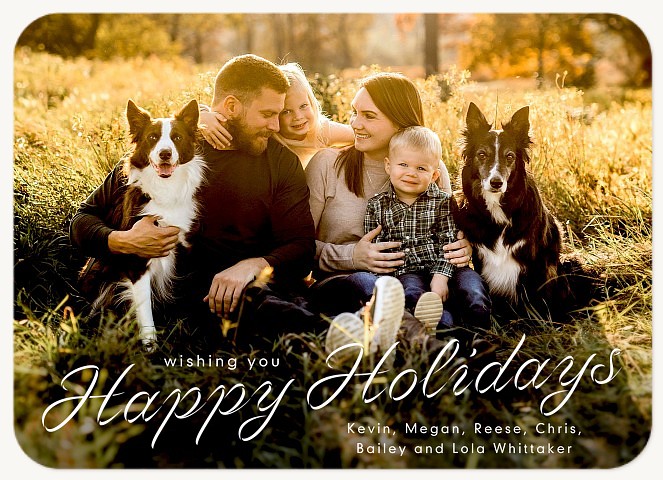 Ribbon Greeting Personalized Holiday Cards
