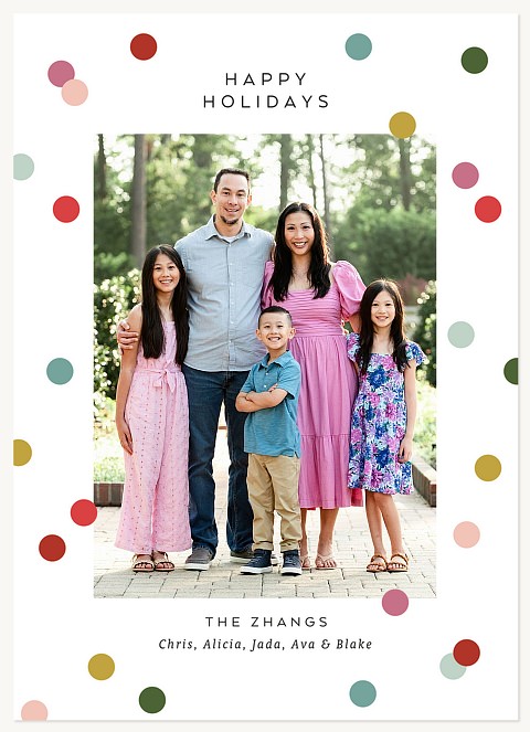 Gleeful Dots Personalized Holiday Cards