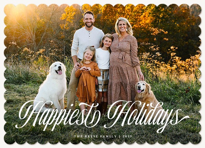 Classic Flourish Personalized Holiday Cards