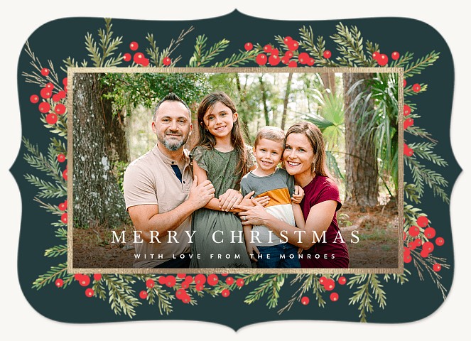 Woodland Pines Personalized Holiday Cards
