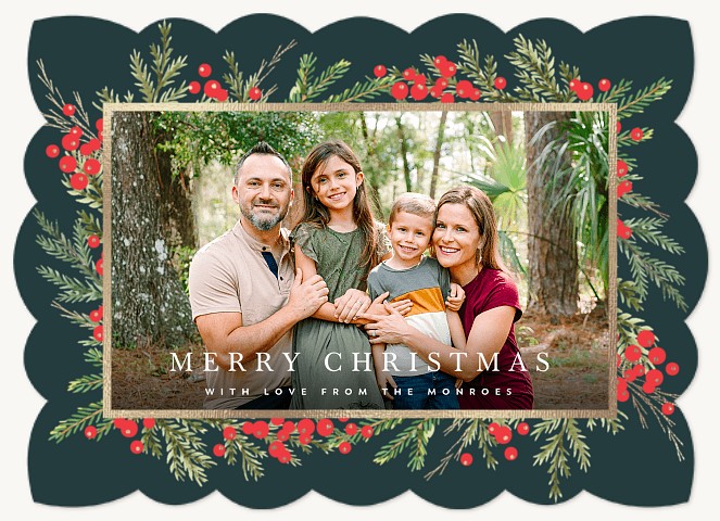 Woodland Pines Personalized Holiday Cards