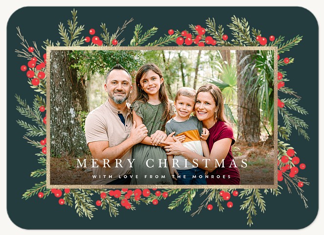 Woodland Pines Personalized Holiday Cards