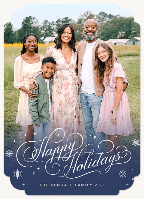 Snowy Holidays Personalized Holiday Cards
