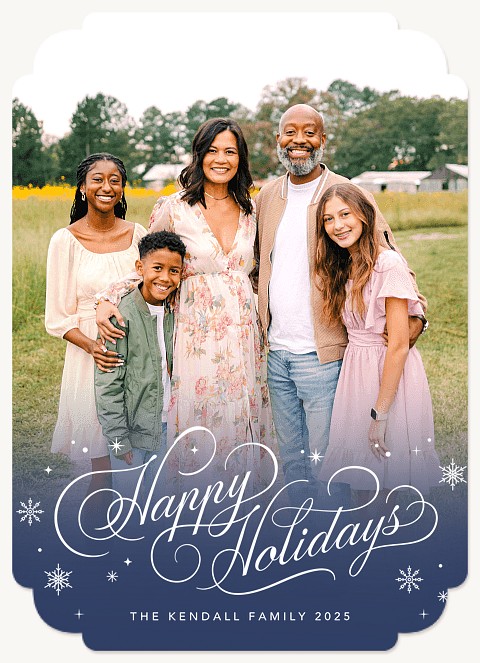 Snowy Holidays Personalized Holiday Cards