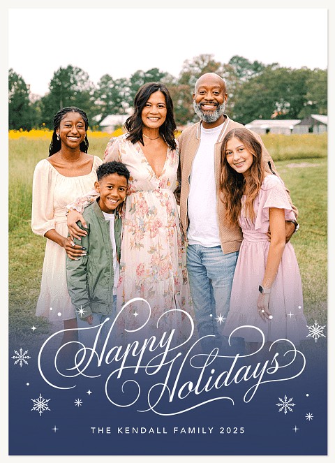 Snowy Holidays Personalized Holiday Cards