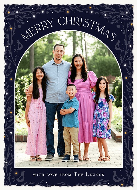 Night Forest Personalized Holiday Cards