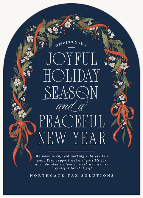 Garland Arch Business Holiday Cards