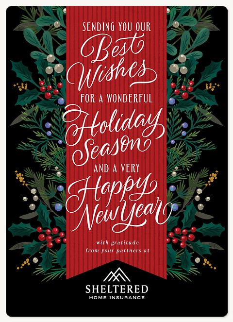 Red Ribbon Holiday & Christmas Magnet Cards