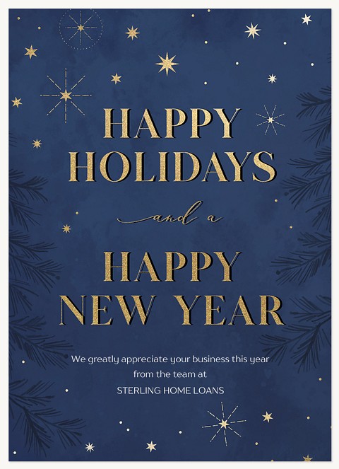 Midnight Stars Business Holiday Cards