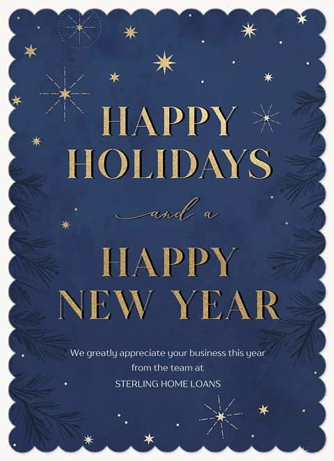 Midnight Stars Business Holiday Cards