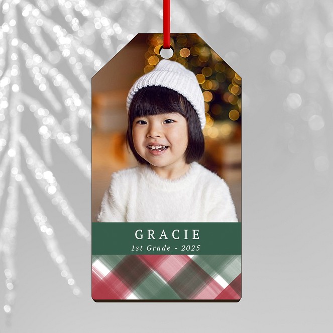 Plaid Serif Custom Ornaments