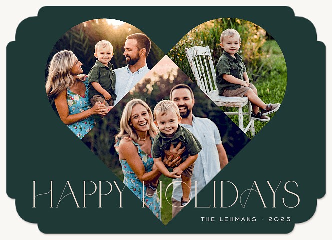 Happy Heart Personalized Holiday Cards