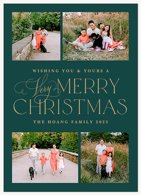 Very Merry Greeting Personalized Holiday Cards