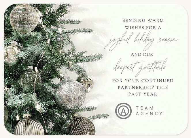 Shimmering Gratitude Business Holiday Cards