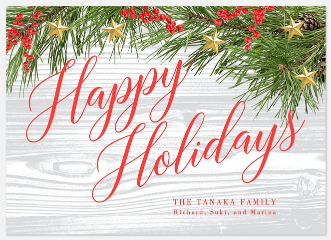 Trimmed Boughs Holiday Photo Cards