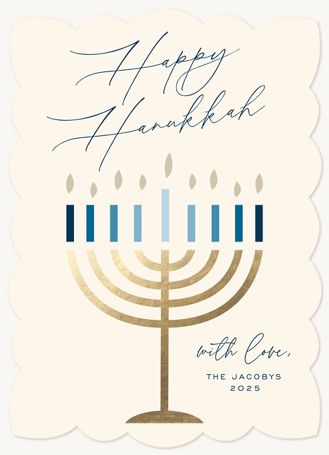 Elegant Hanukkah Hanukkah Cards