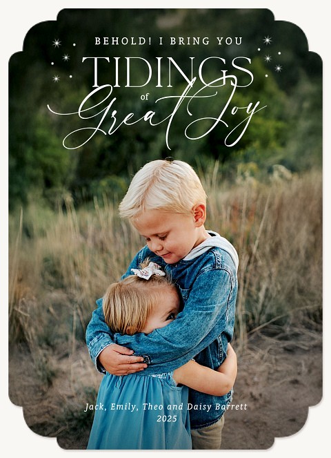 Tidings of Joy Personalized Holiday Cards