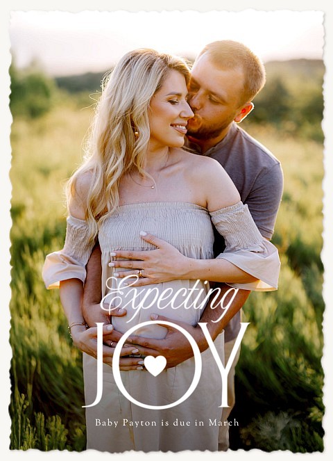 Expecting Joy Personalized Holiday Cards