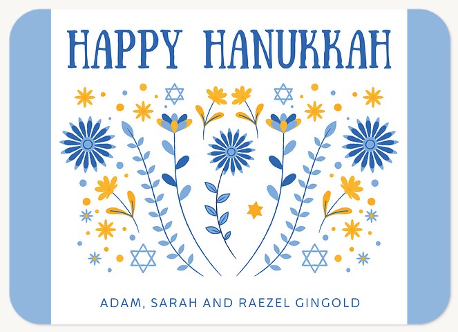 Burst of Blessings Hanukkah Cards