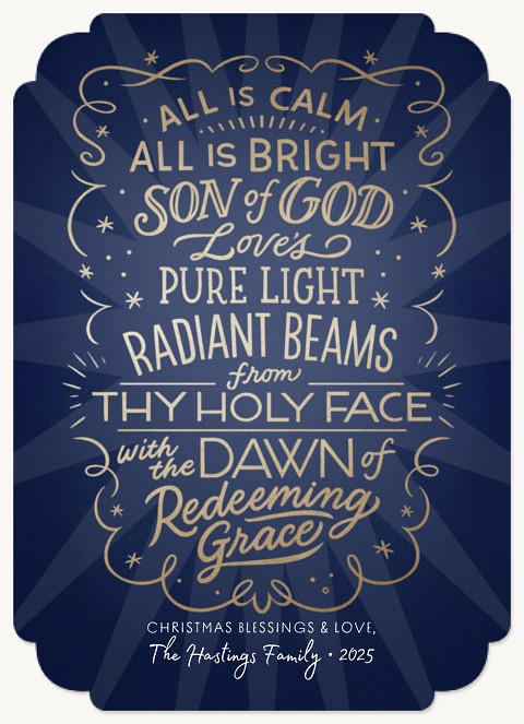 Radiant Beams Personalized Holiday Cards