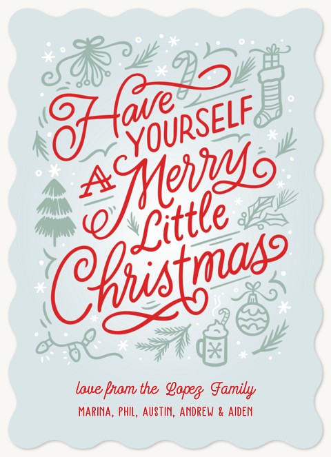 Christmas Icons Personalized Holiday Cards