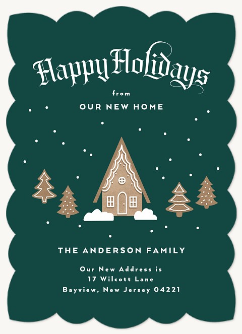 Gingerbread Cottage Personalized Holiday Cards