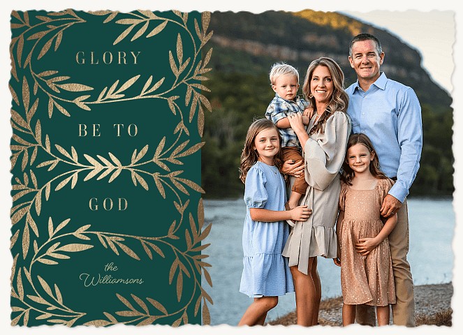 Gilded Glory Personalized Holiday Cards