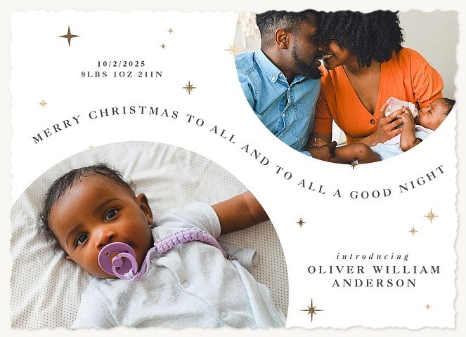 Starburst Personalized Holiday Cards