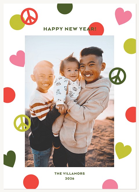 Confetti Colors Personalized Holiday Cards