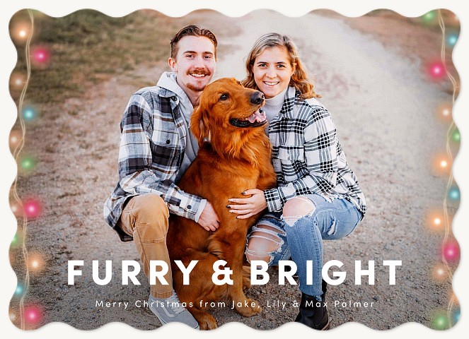 Furry and Bright Personalized Holiday Cards