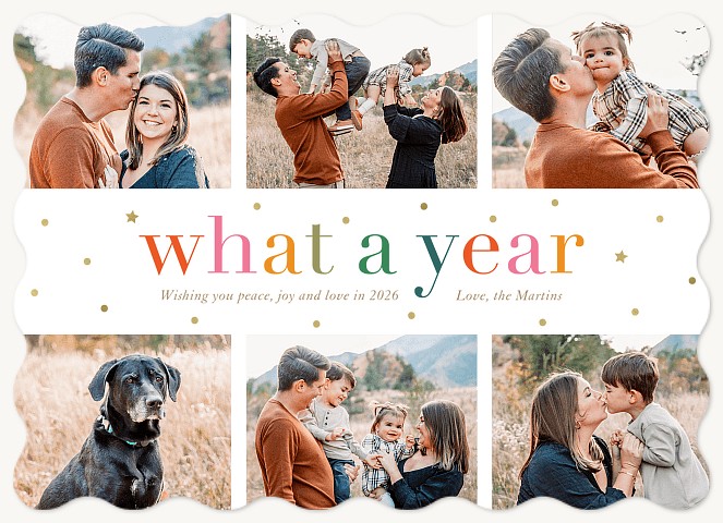 Confetti Year Personalized Holiday Cards