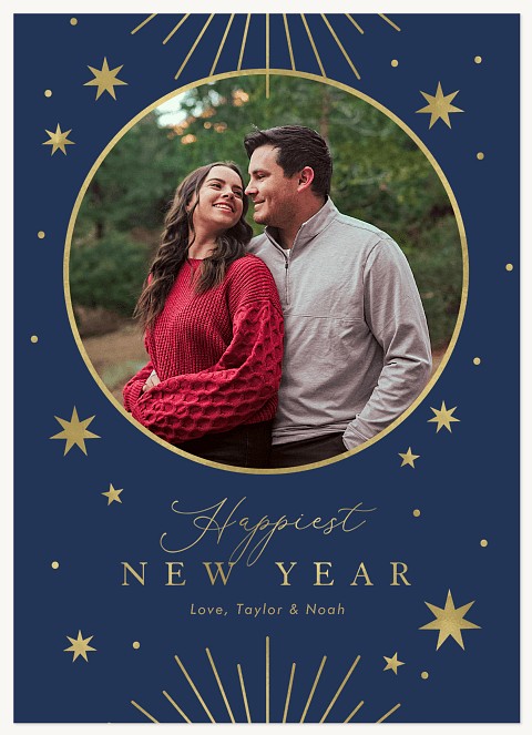 Celestial Year Personalized Holiday Cards
