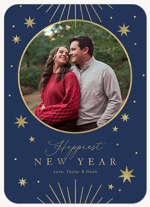 Celestial Year Personalized Holiday Cards