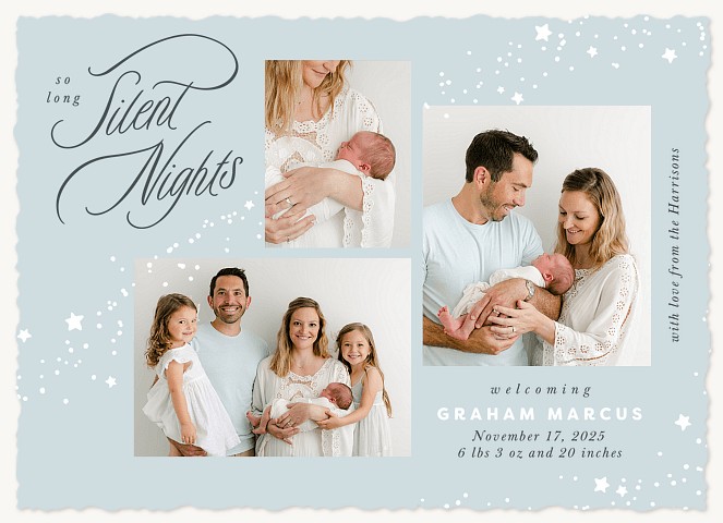 Newborn Starlight Personalized Holiday Cards