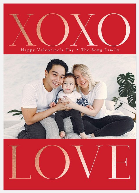 XOXO Love Valentine Photo Cards