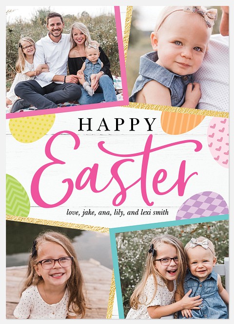 Whimsical Eggs Easter Photo Cards