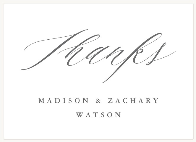 Classic Union Wedding Thank You Cards