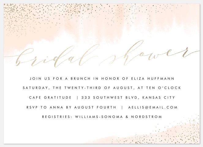 Rosy Chic Bridal Shower Invitations