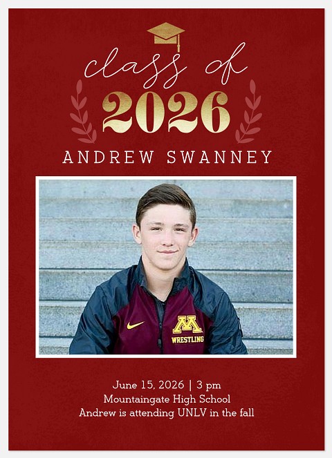 Dignified Laurels Graduation Cards