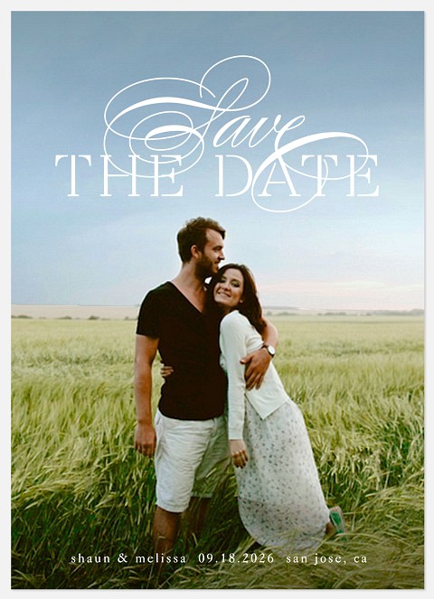 Wondrous Curl Save the Date Photo Cards