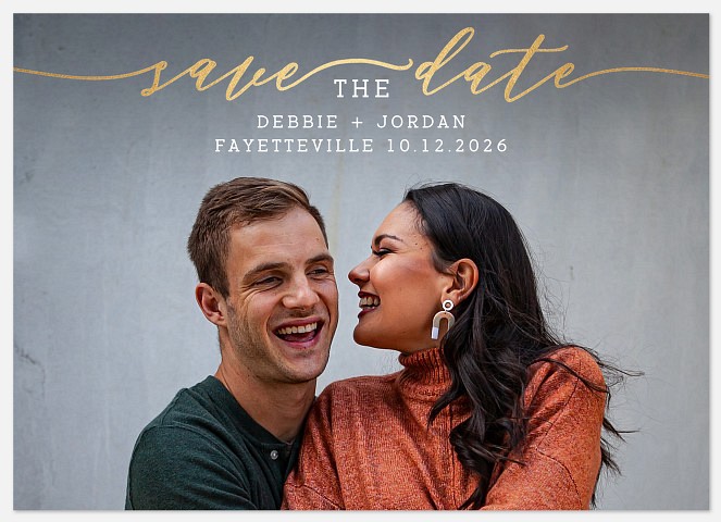 Beautiful Overlay Save the Date Photo Cards