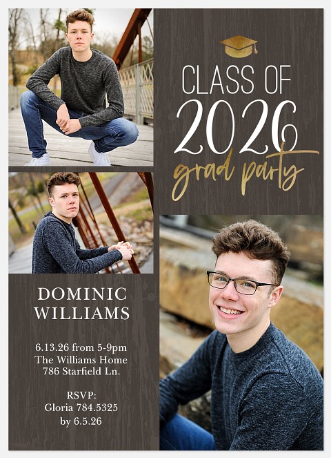 Rustic Trio Graduation Cards