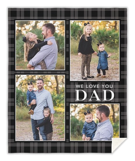 Plaid Dad Custom Blankets