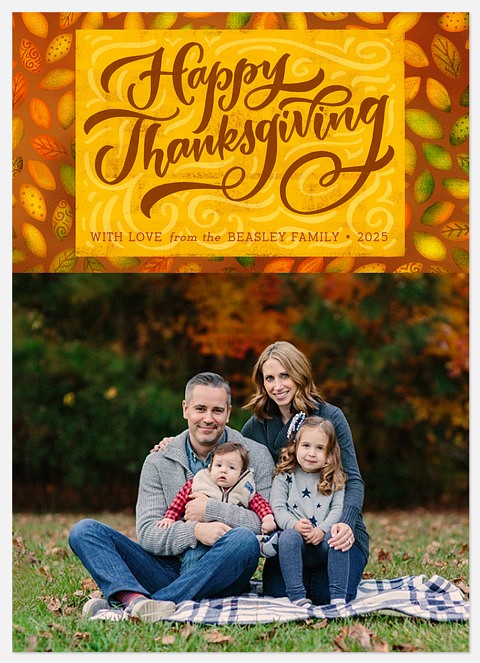 Leafy Details Thanksgiving Cards