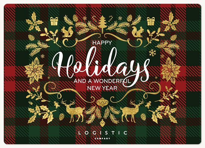 Traditional Elements Christmas Cards for Doctors