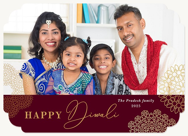 Arabic Lace Diwali Holiday Cards