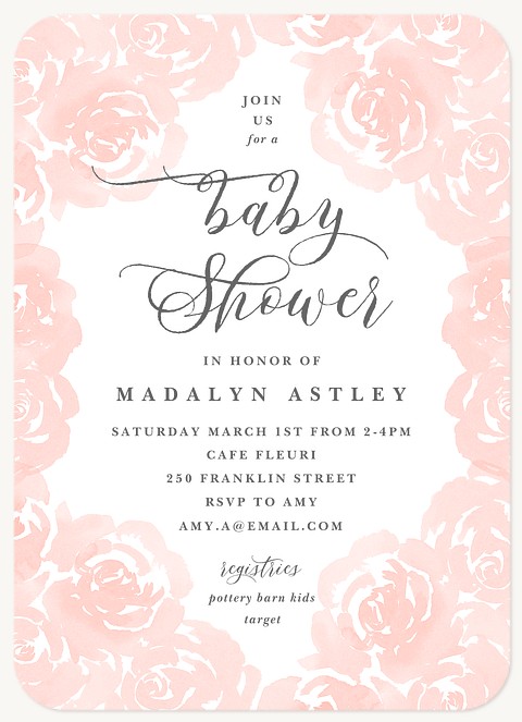 Rose Garden Baby Shower Invites
