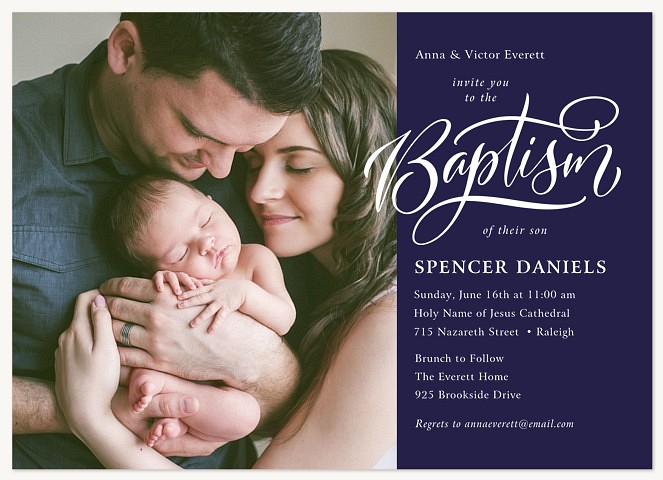 Classic Hand-Lettering Baptisms & Christening Invitations