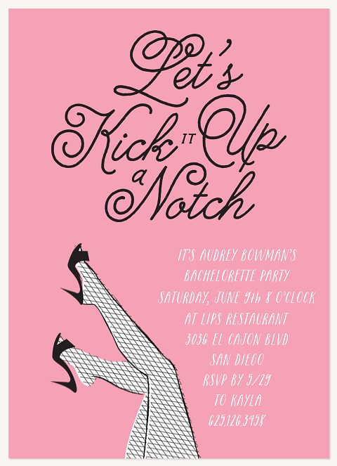 Kick It Up Party Invitations